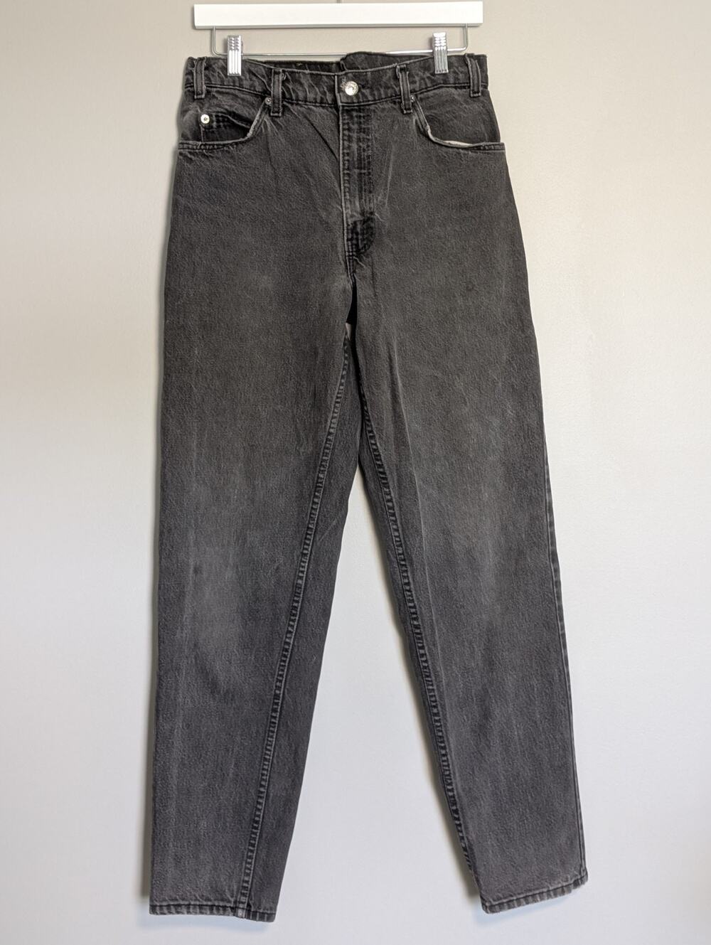 Vintage Levi's 550 Jeans Black Faded Made in USA 33x32 Mens Relaxed Tapered 90s